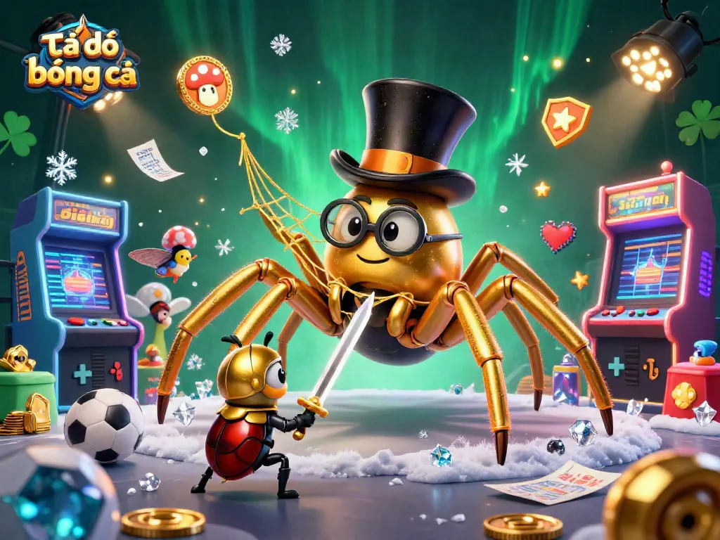 Engage with Trang cá độ bóng đá in an exhilarating 3D scene featuring dynamic sports betting elements and colorful arcade themes.