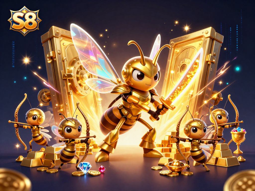 Experience thrilling gameplay at S8 with vibrant 3D characters and stunning casino elements.